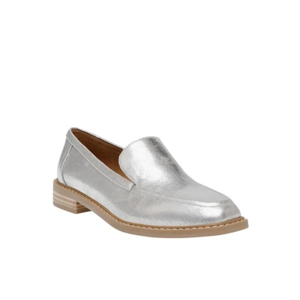 Metallic Silver Fran Loafers